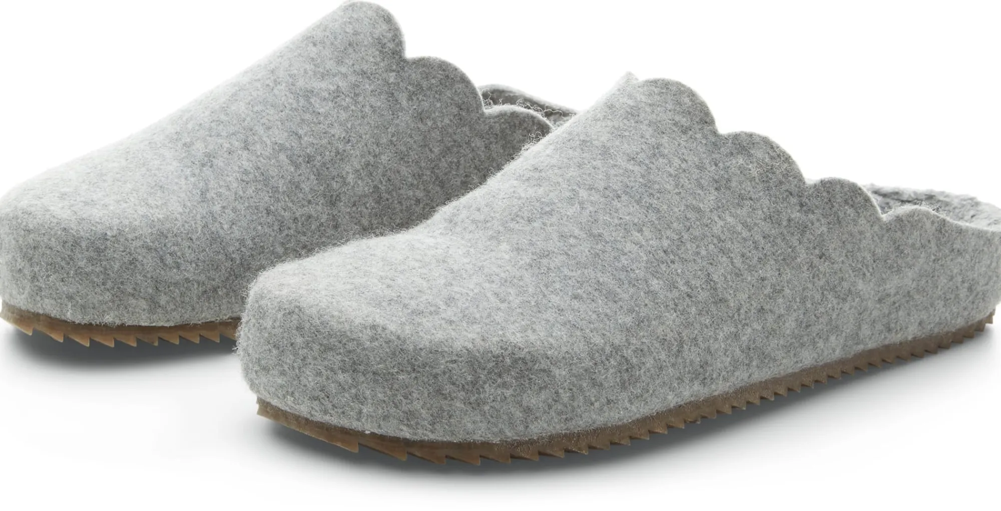 Hausschuhe * Grand Step Shoes Damen-Filzhausschuh Hellgrau