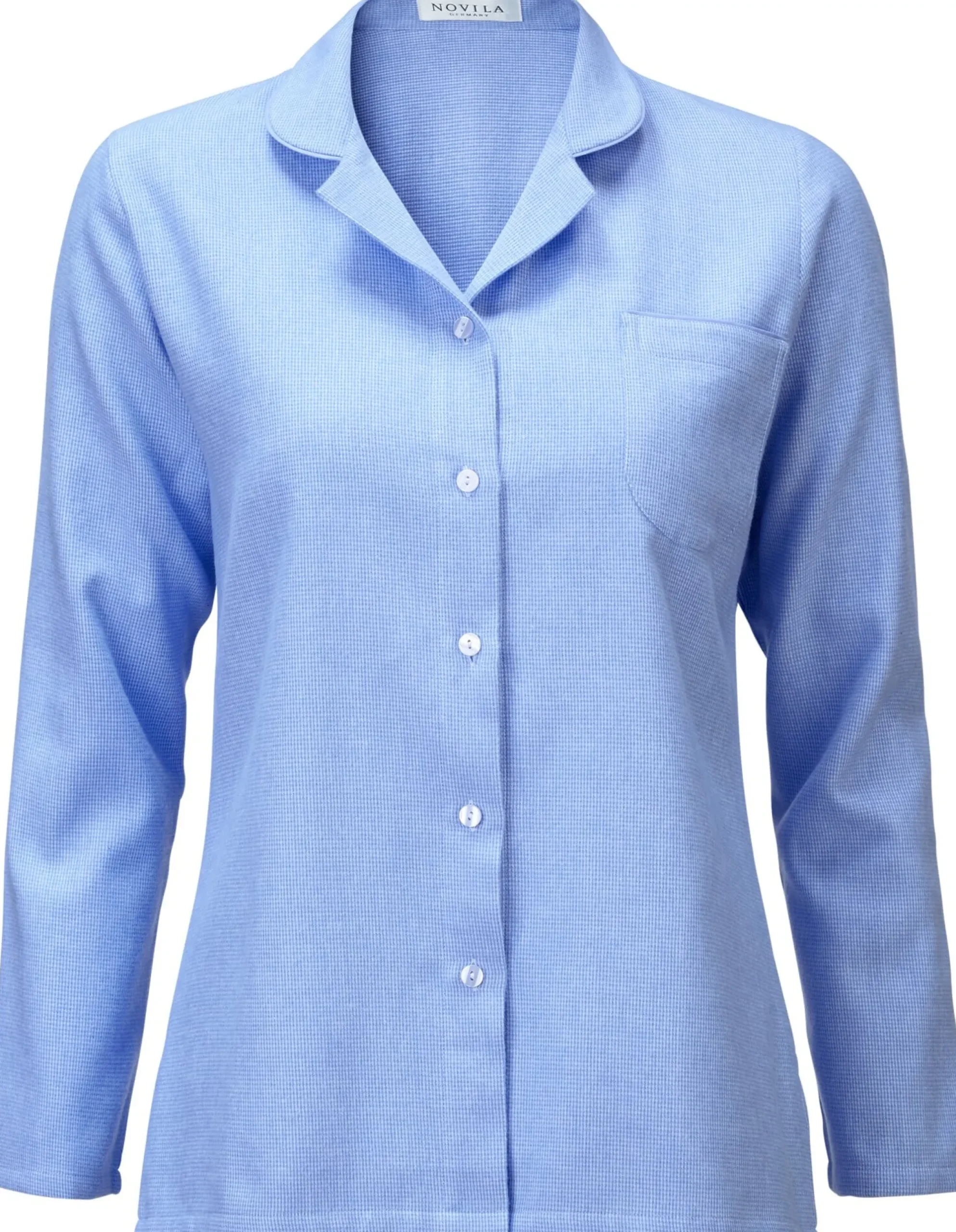 Wäsche * Novila Damen-Flanellpyjama Hellblau