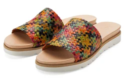 Sandalen|Freizeitschuhe * Werner Schuhe Damen-Flechtpantolette Multicolor