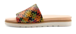 Sandalen|Freizeitschuhe * Werner Schuhe Damen-Flechtpantolette Multicolor