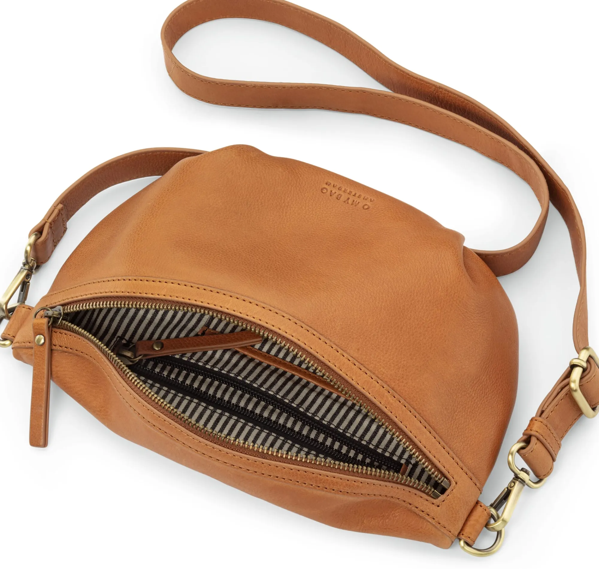 Umhänge- & Handtaschen * O My Bag Damen-Gürteltasche Leder Cognac