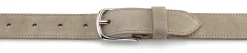 Gürtel * Kreis Ledermanufaktur Damengürtel Veloursleder Beige