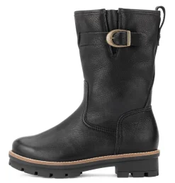 Stiefel * Werner Schuhe Damenhalbstiefel Rindleder gefüttert Schwarz