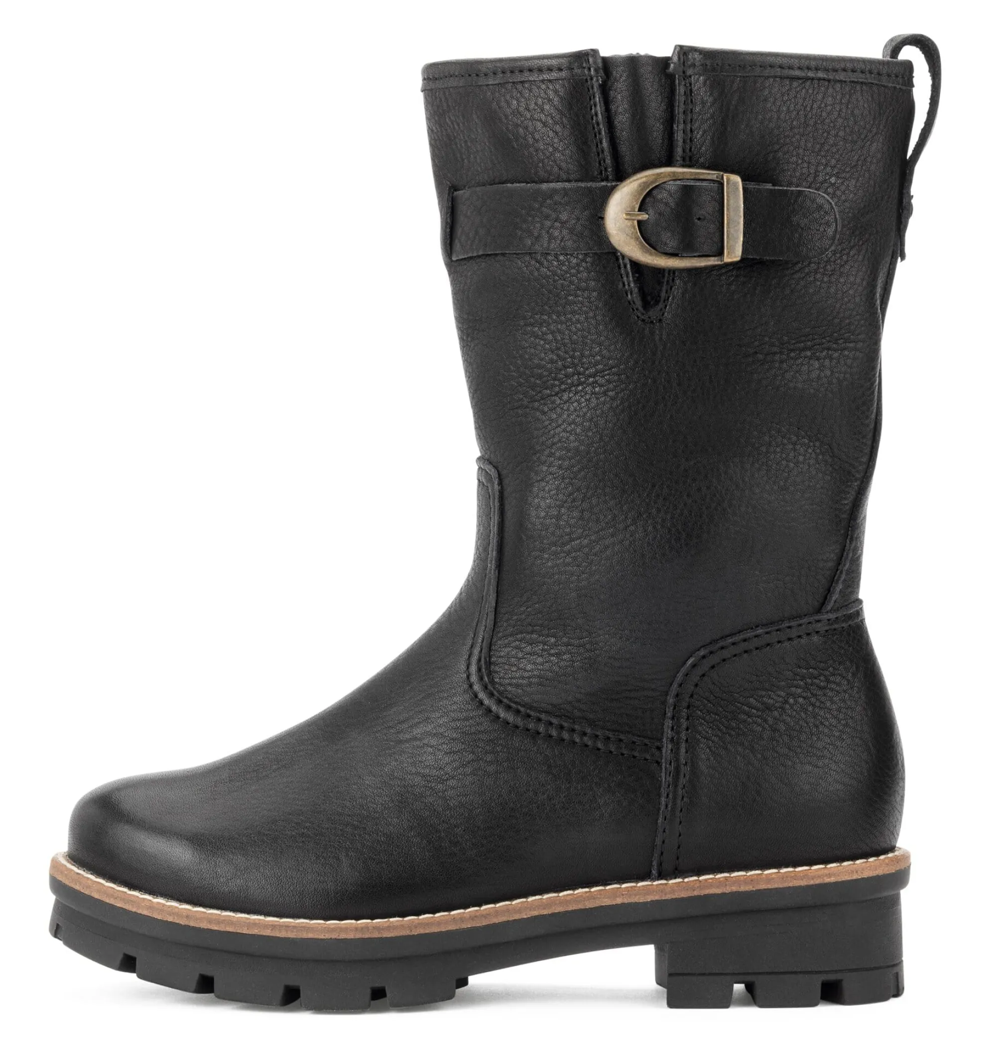 Stiefel * Werner Schuhe Damenhalbstiefel Rindleder gefüttert Schwarz