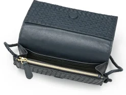 Umhänge- & Handtaschen * Allan K Damen-Handtasche geflochten, dunkelblau