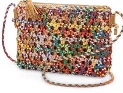 Umhänge- & Handtaschen * Allan K Damen-Handtasche geknüpft, multicolor
