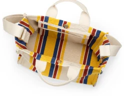 Umhänge- & Handtaschen * Moismont Damen-Handtasche N° 45 gestreift, natur-gelb