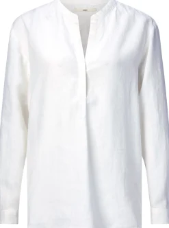 Blusen * LANIUS Damen-Hemdbluse Leinen Weiß