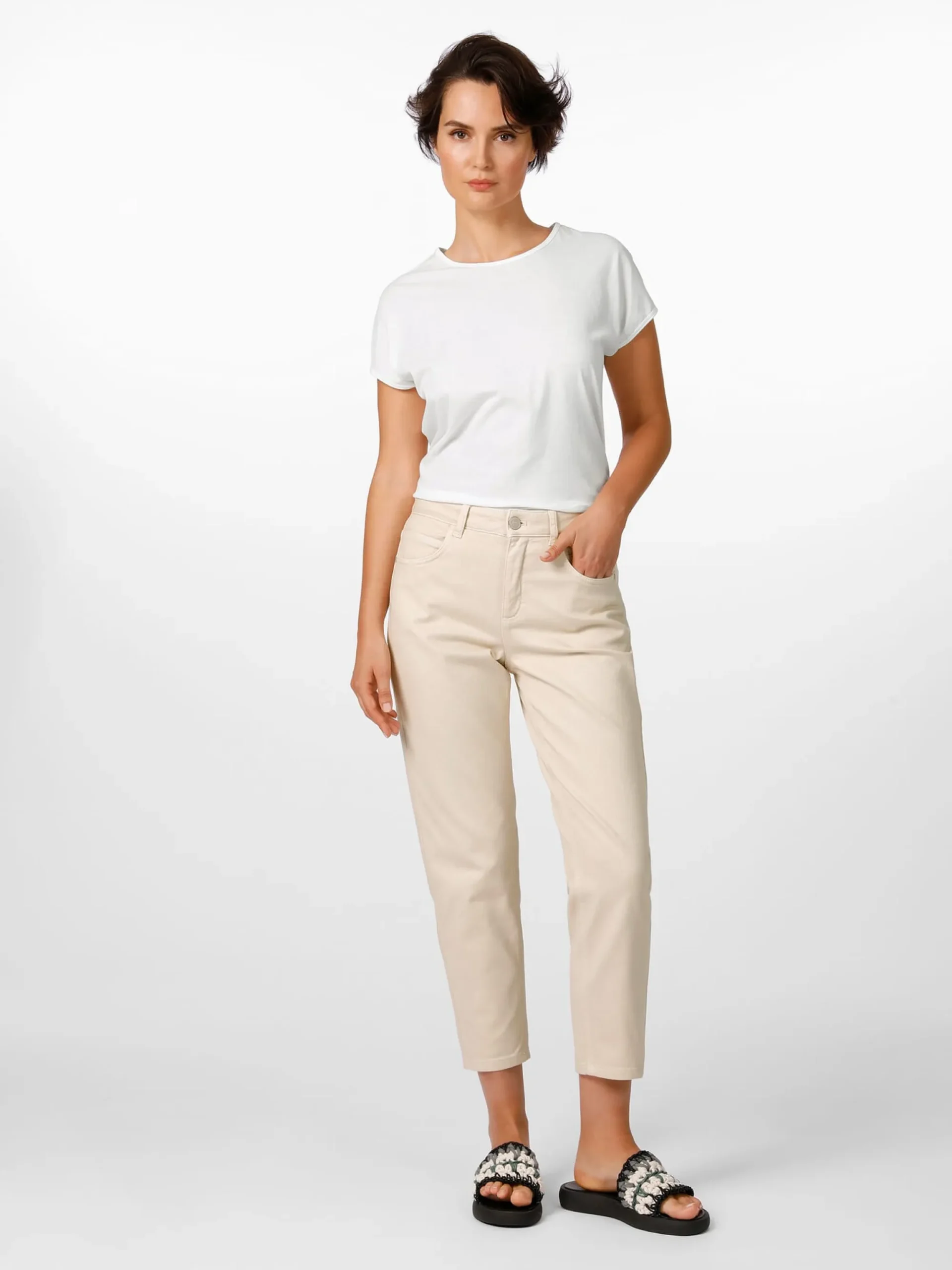 Hosen|Jeans * LANIUS Damenhose O-Shape Natur