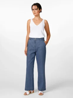 Hosen * Manufactum Damenhose weites Bein Mittelblau