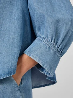 Blusen * LANIUS Damen-Jeansbluse TENCEL™ Denim