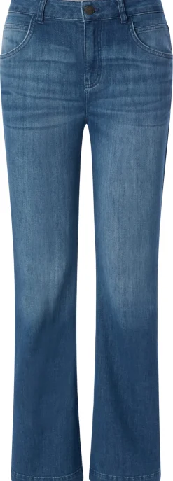 Hosen|Jeans * LANIUS Damenjeans Flared Mittelblau