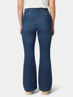 Hosen|Jeans * LANIUS Damenjeans Flared Mittelblau