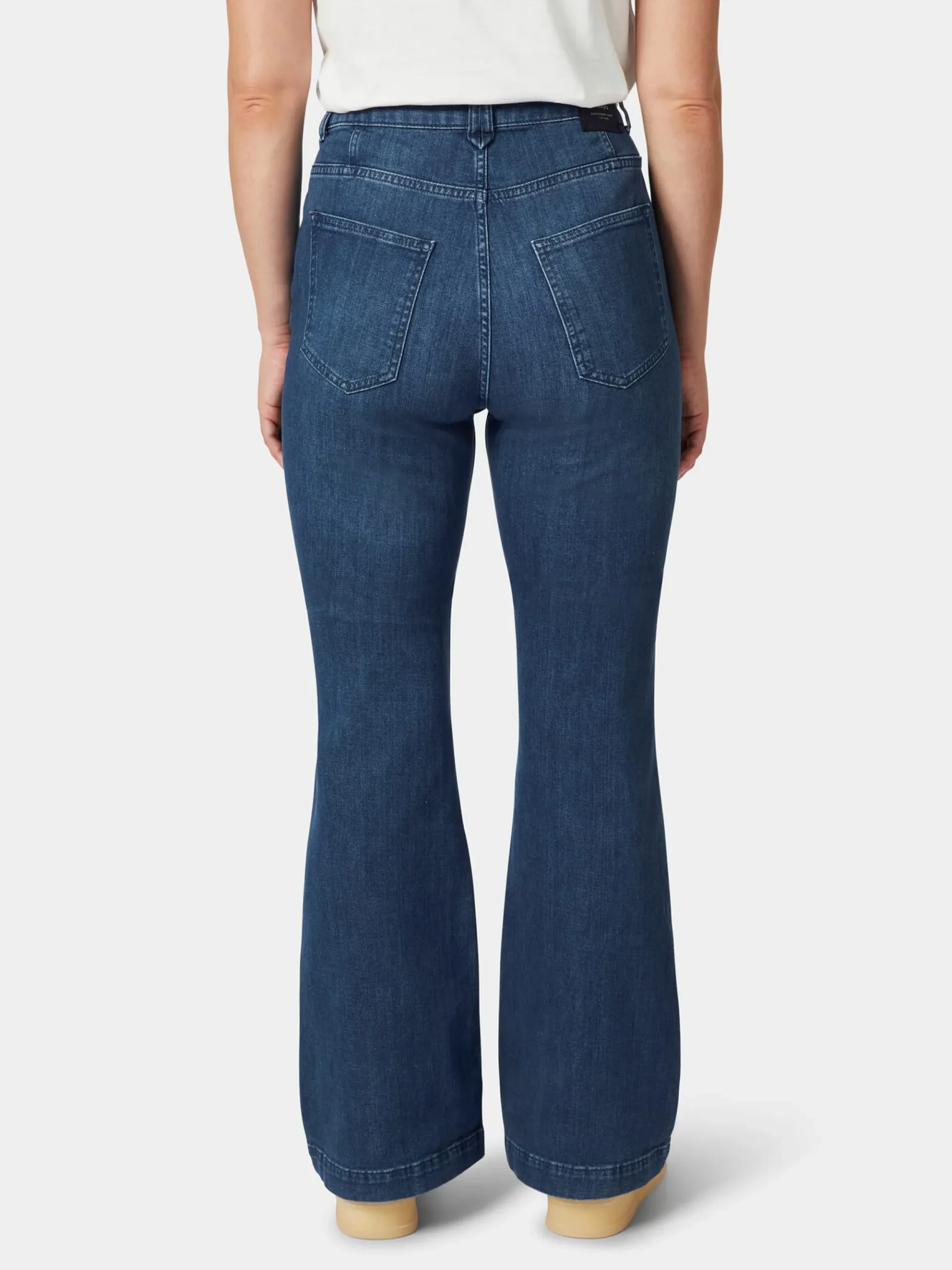 Hosen|Jeans * LANIUS Damenjeans Flared Mittelblau
