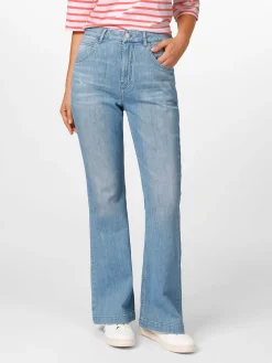 Hosen|Jeans * LANIUS Damenjeans Flared Mittelblau