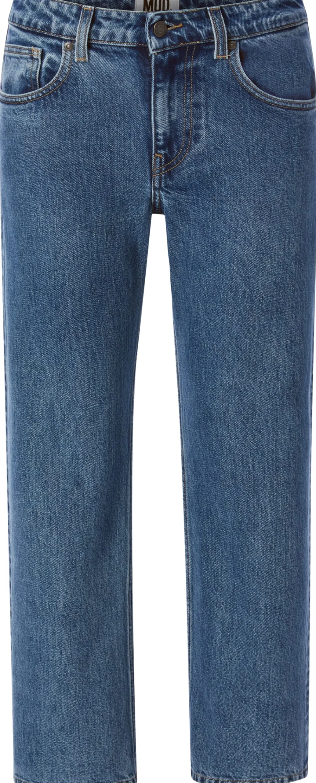 Hosen|Jeans * Mud Jeans Damenjeans gerades Bein Mittelblau