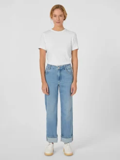 Hosen|Jeans * LANIUS Damenjeans mit Aufschlag Hellblau