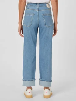 Hosen|Jeans * LANIUS Damenjeans mit Aufschlag Hellblau