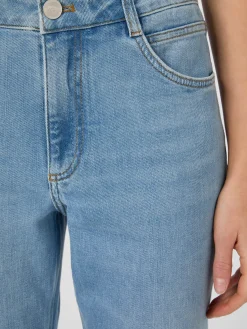Hosen|Jeans * LANIUS Damenjeans mit Aufschlag Hellblau
