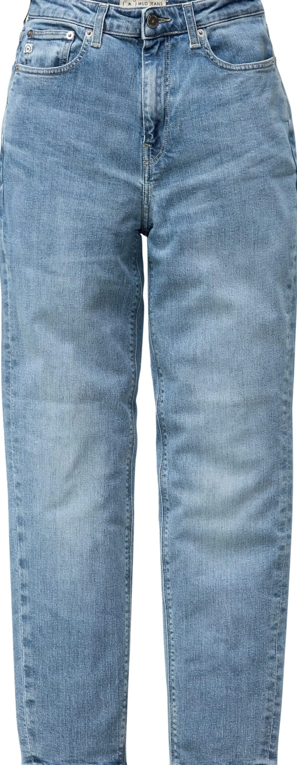 Hosen|Jeans * Mud Jeans Damenjeans Tapered Stretch Mittelblau
