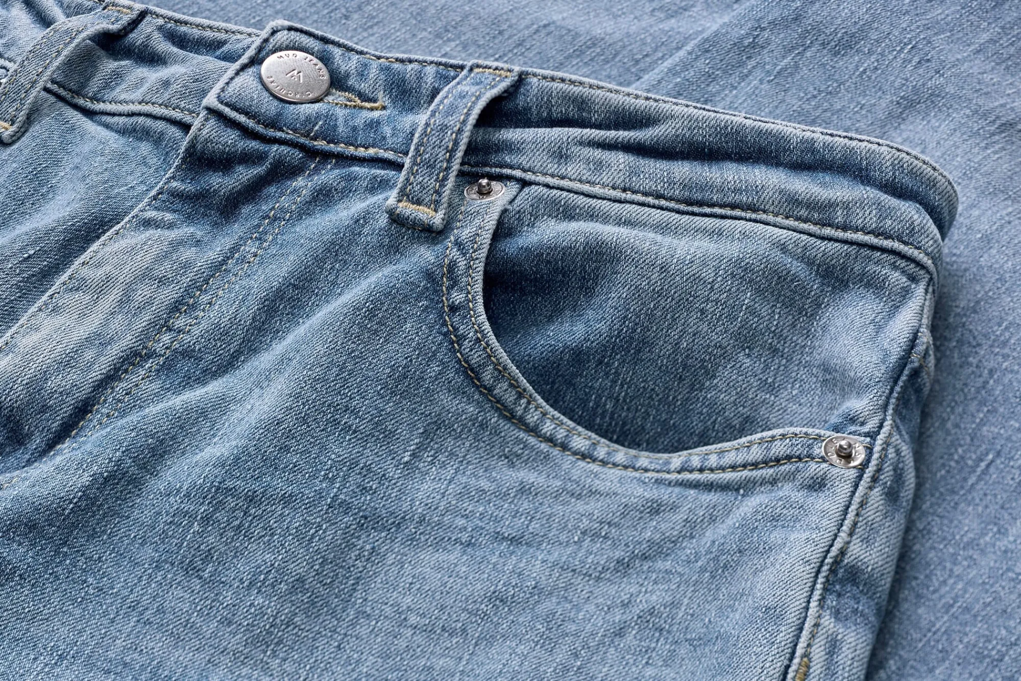 Hosen|Jeans * Mud Jeans Damenjeans Tapered Stretch Mittelblau