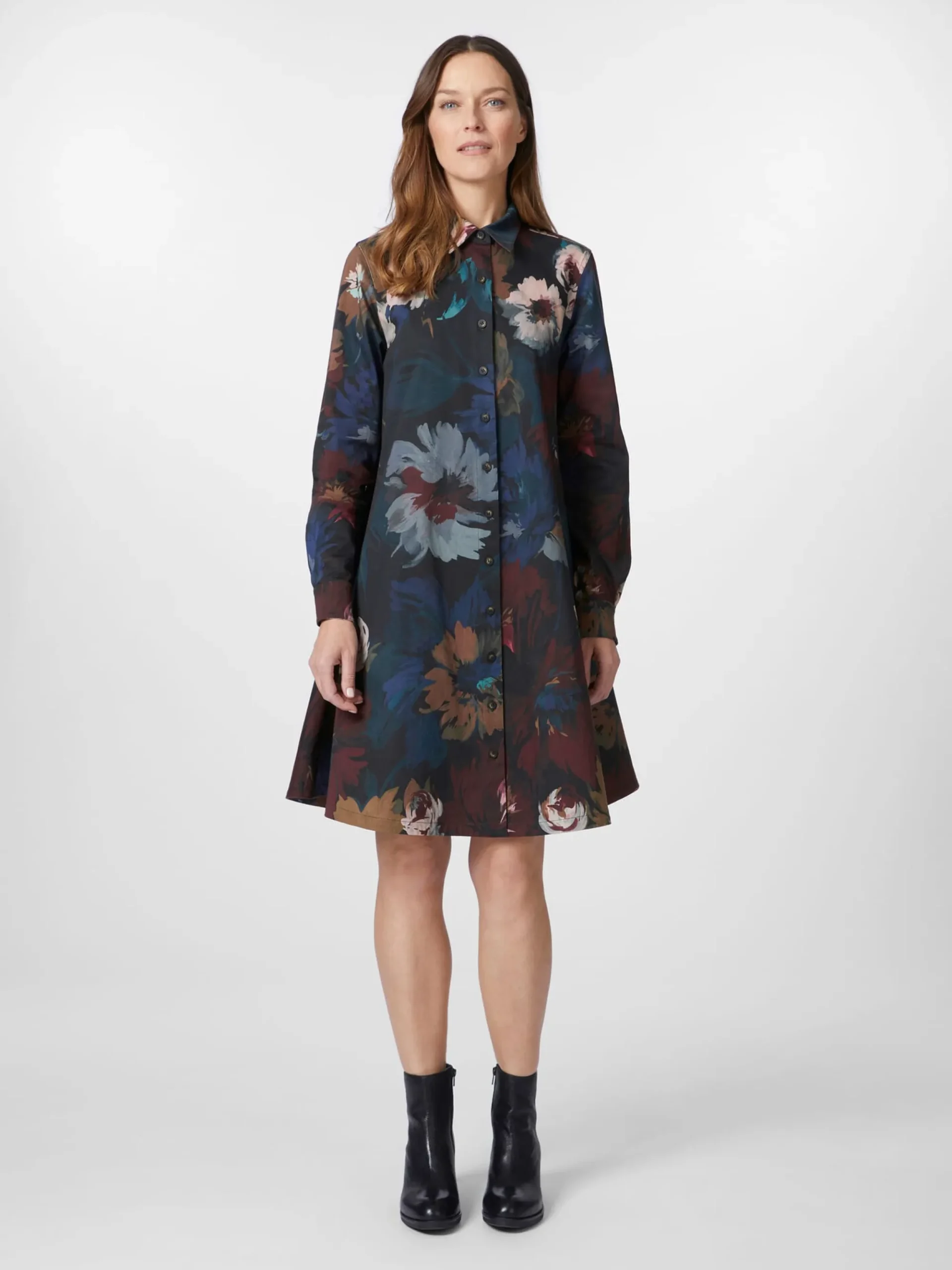 Kleider * Hannes Roether Damenkleid geknöpft Multicolor