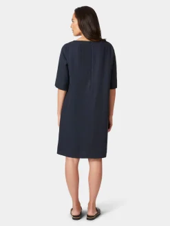 Kleider * LANIUS Damenkleid Halbarm Dunkelblau