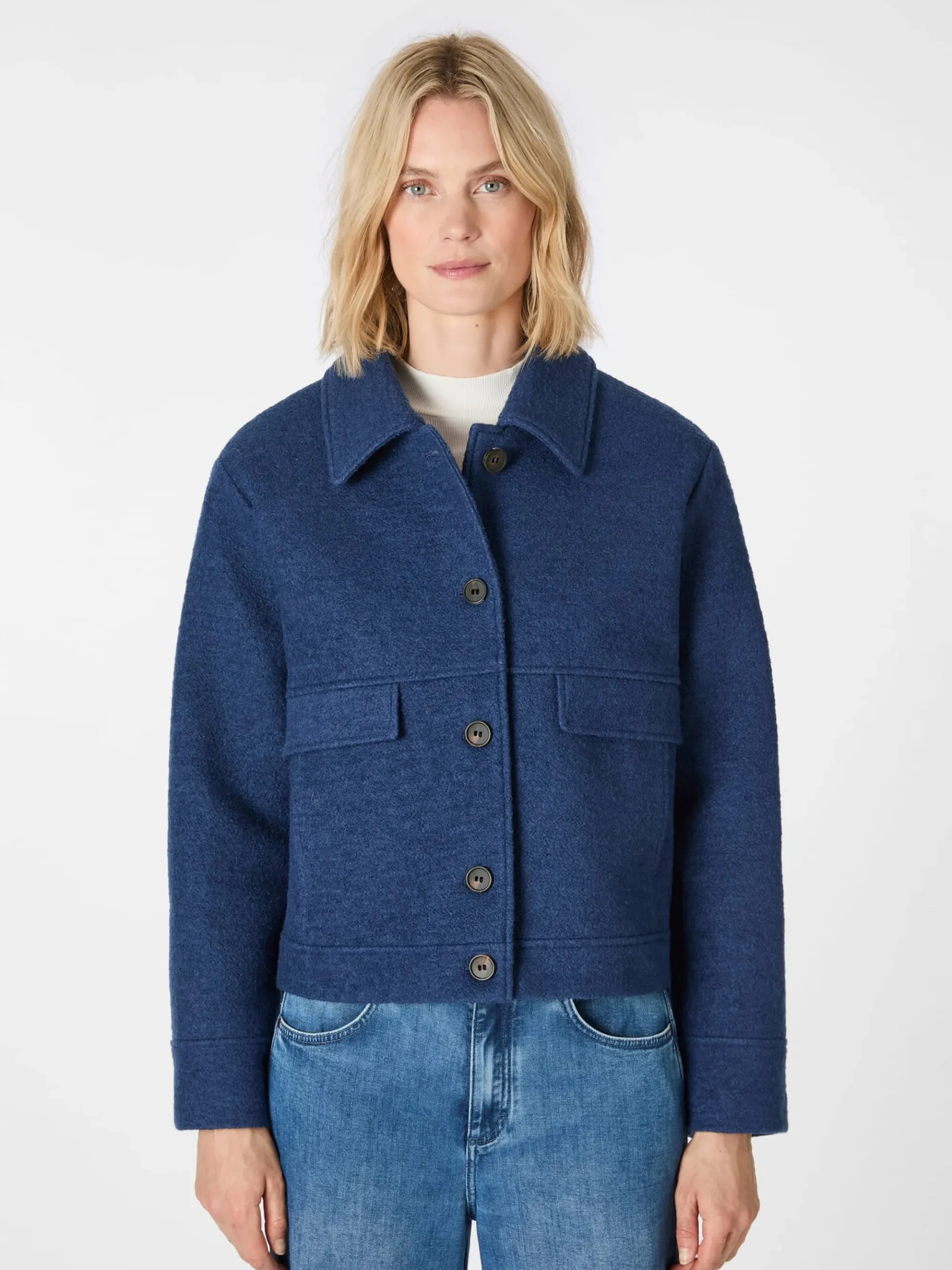 Jacken * LANIUS Damen-Kurzjacke Mittelblau