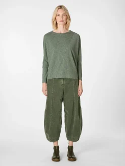 Shirts & Tops * Oska Damen-Langarmshirt Oliv