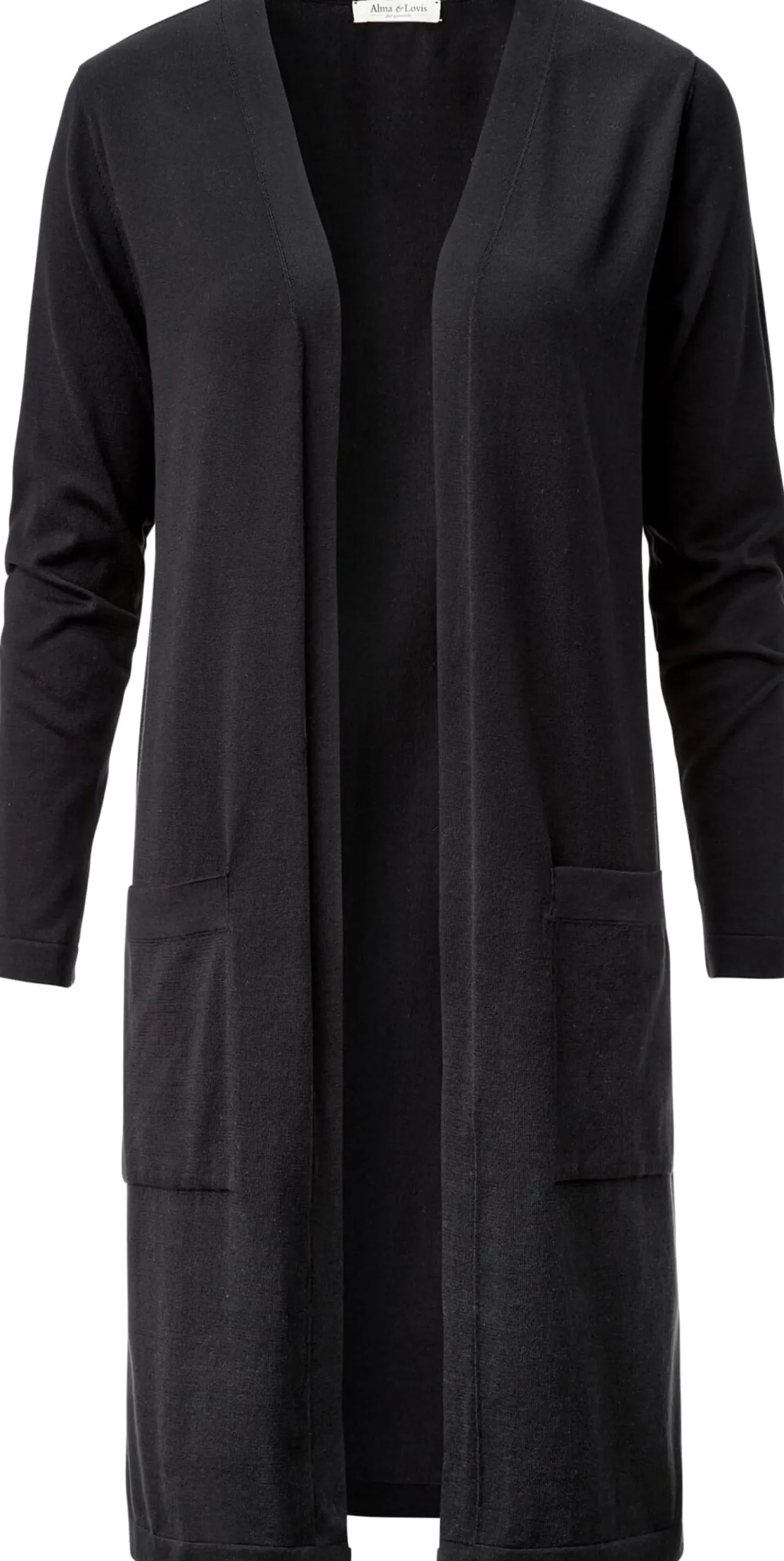 Strickjacken * Alma & Lovis Damen-Langtrickjacke Schwarz