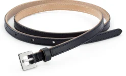 Gürtel * Kreis Ledermanufaktur Damen-Ledergürtel schmal Dunkelblau