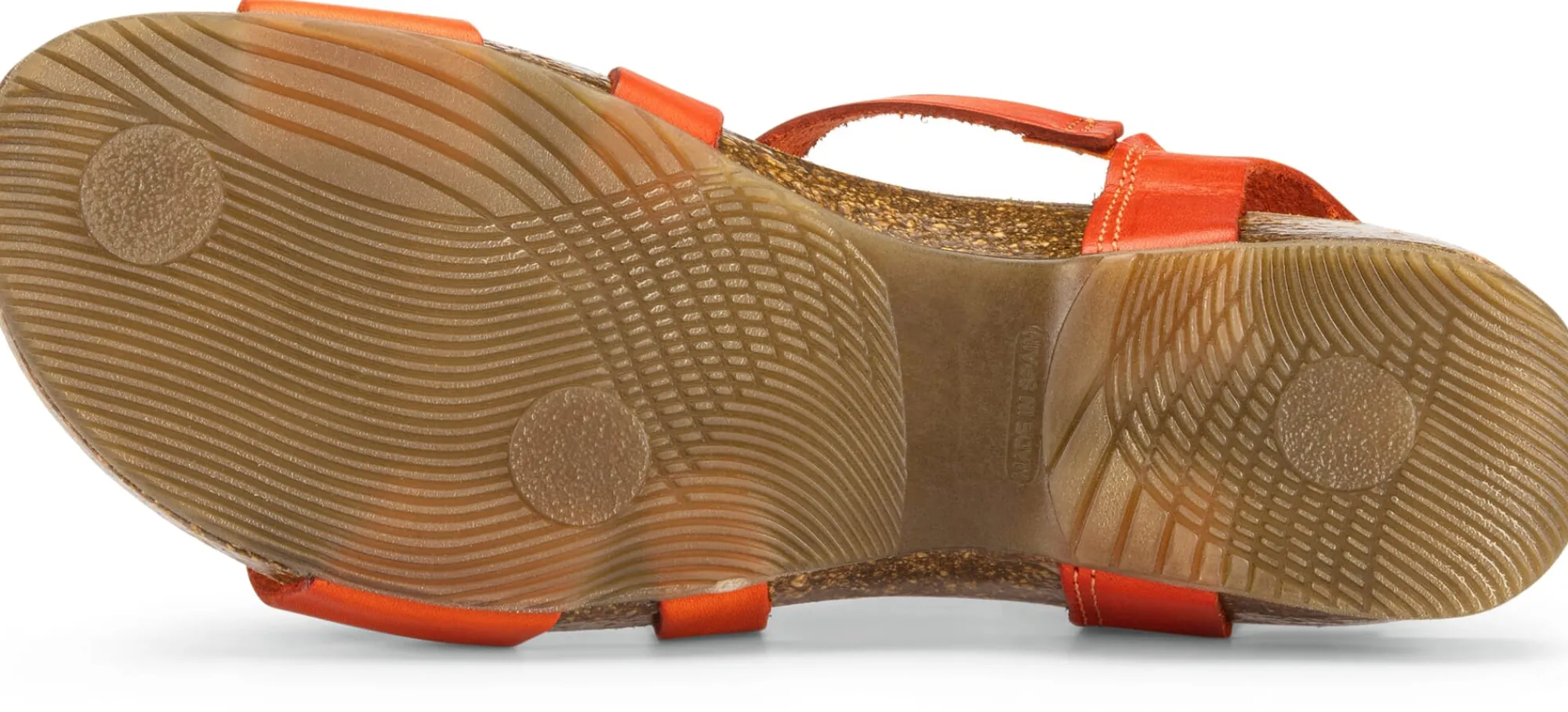 Sandalen|Freizeitschuhe * Grand Step Shoes Damen-Ledersandale Orange