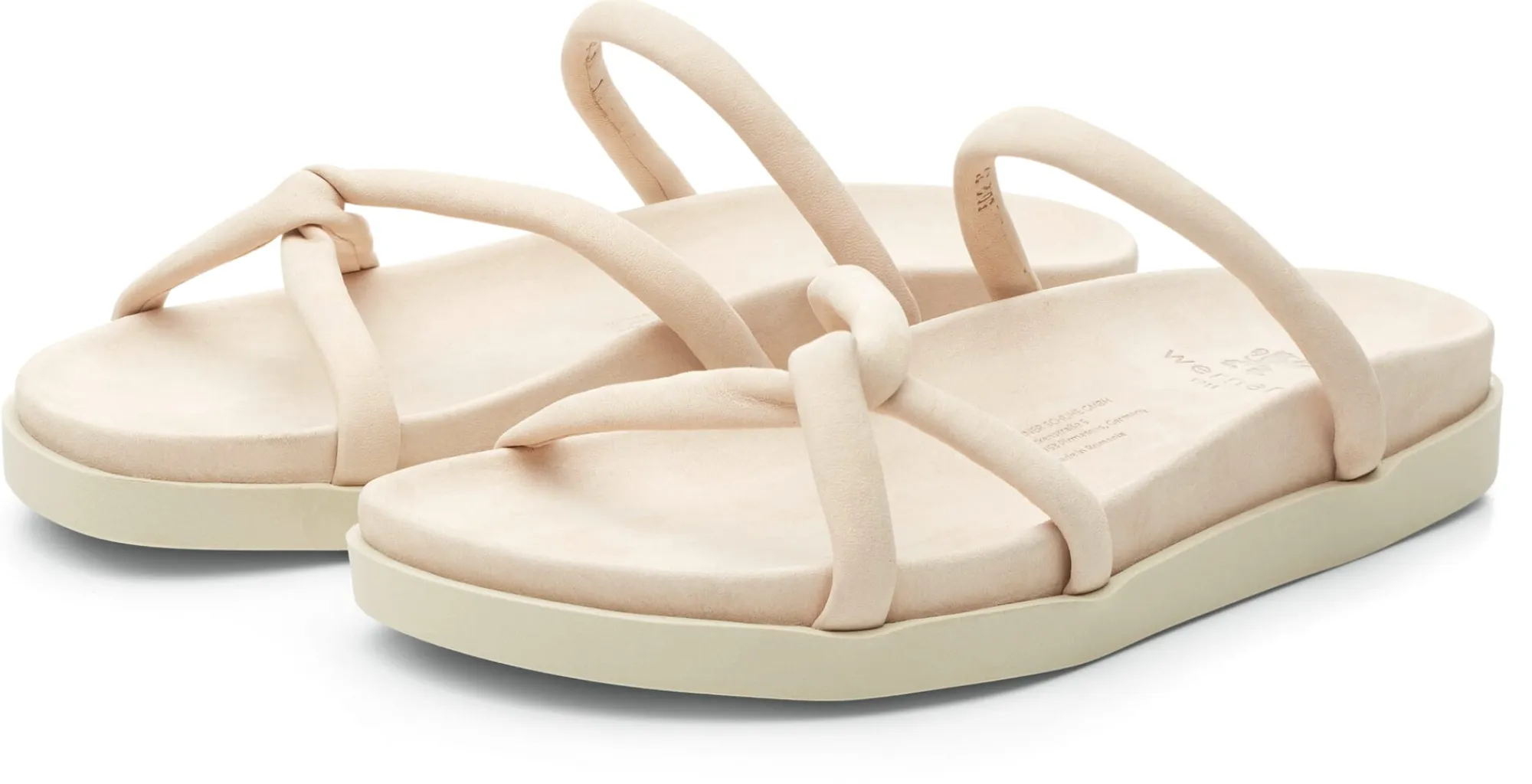 Sandalen|Freizeitschuhe * Werner Schuhe Damen-Ledersandale Natur