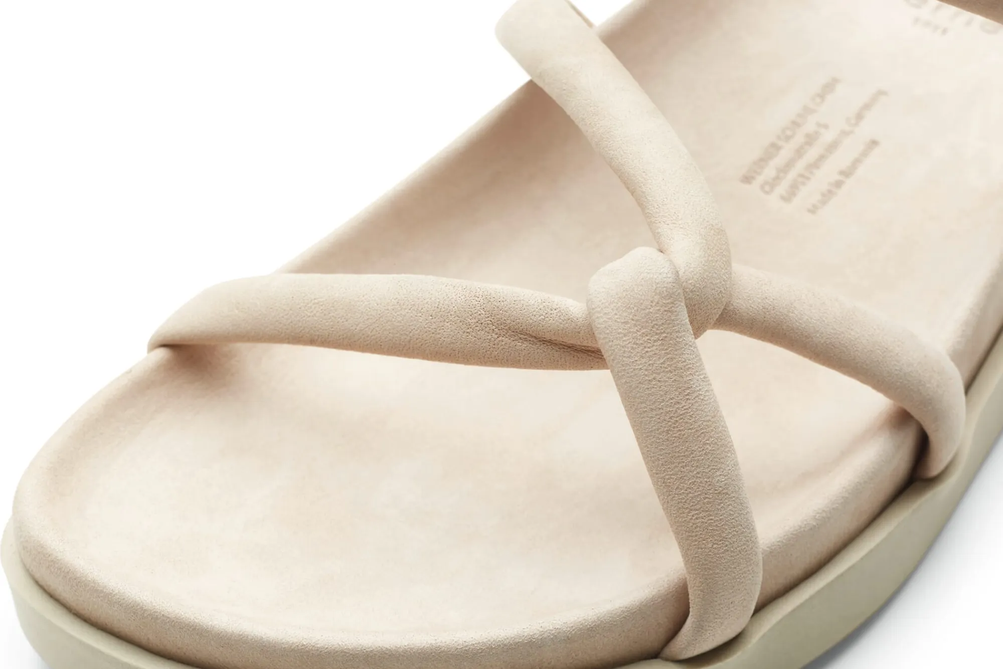 Sandalen|Freizeitschuhe * Werner Schuhe Damen-Ledersandale Natur