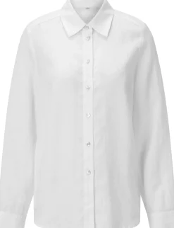 Blusen * LANIUS Damen-Leinenbluse Weiß