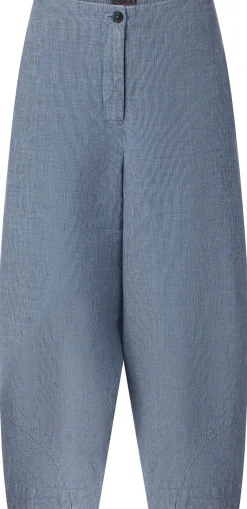 Hosen * Oska Damen-Leinenhose Mittelblau