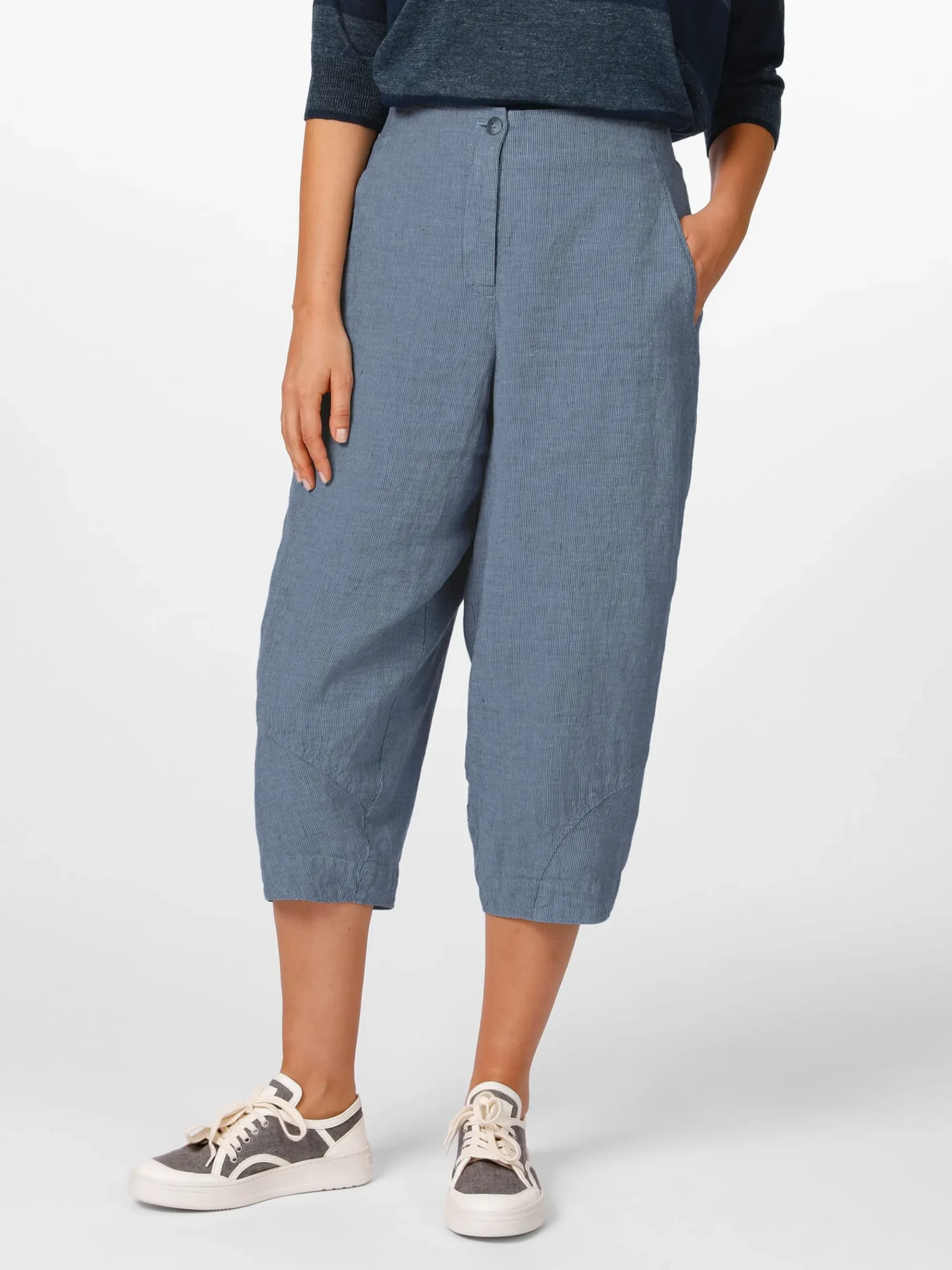 Hosen * Oska Damen-Leinenhose Mittelblau