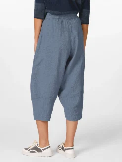 Hosen * Oska Damen-Leinenhose Mittelblau