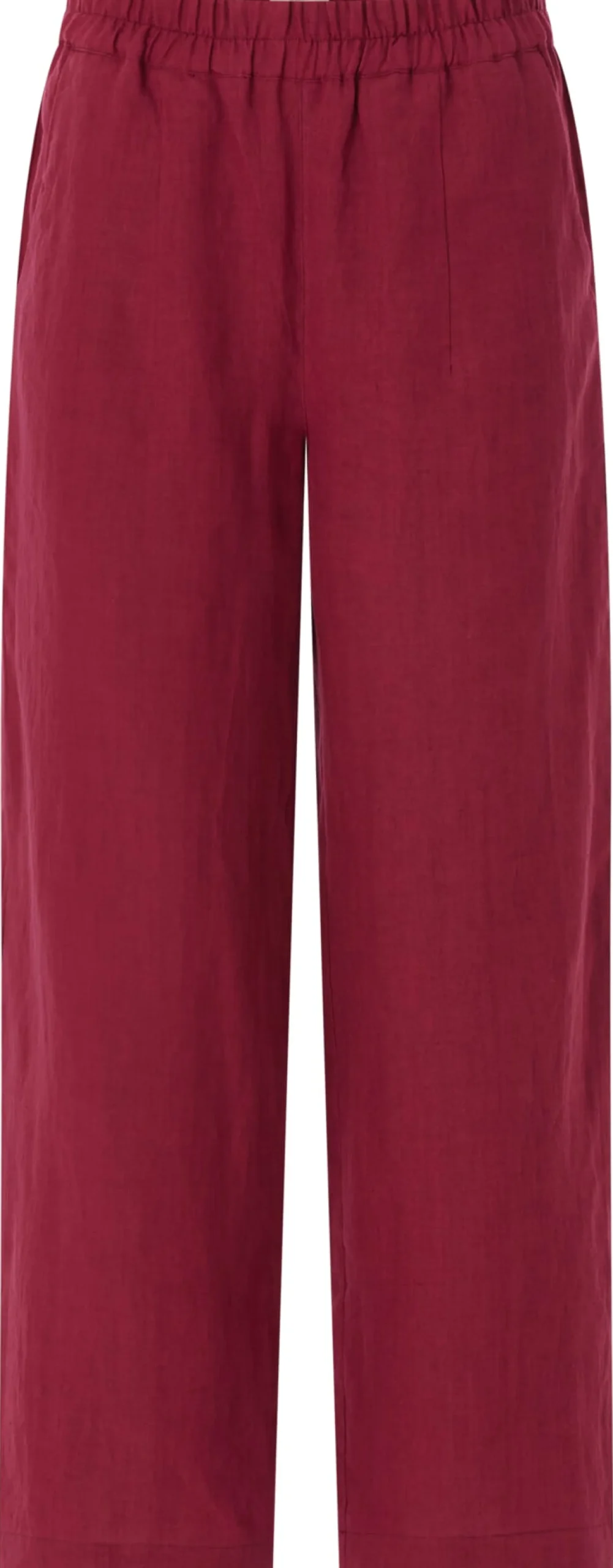 Hosen * Alma & Lovis Damen-Leinenhose Weinrot