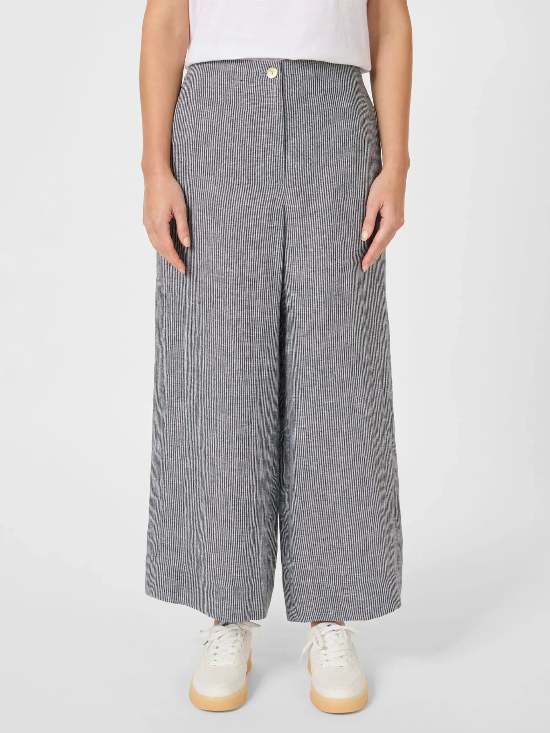 Hosen * Oska Damen-Leinenhose gestreift