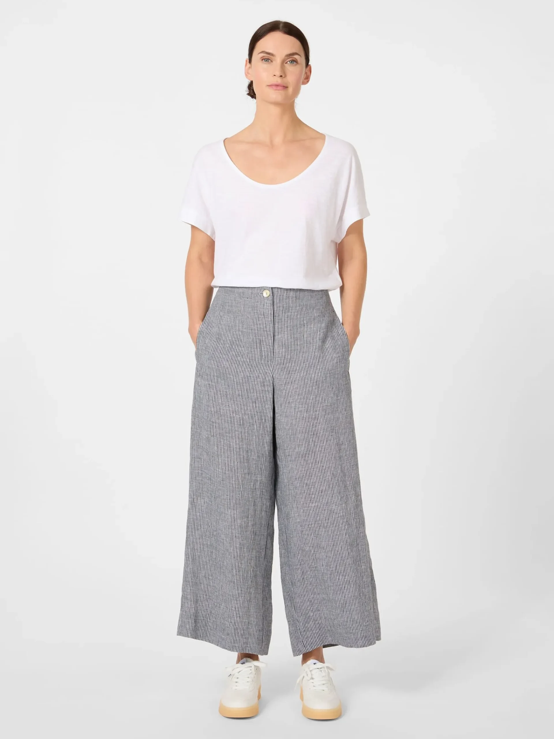 Hosen * Oska Damen-Leinenhose gestreift