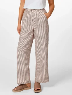 Hosen * Knowledge Cotton Apparel Damen-Leinenhose gestreift