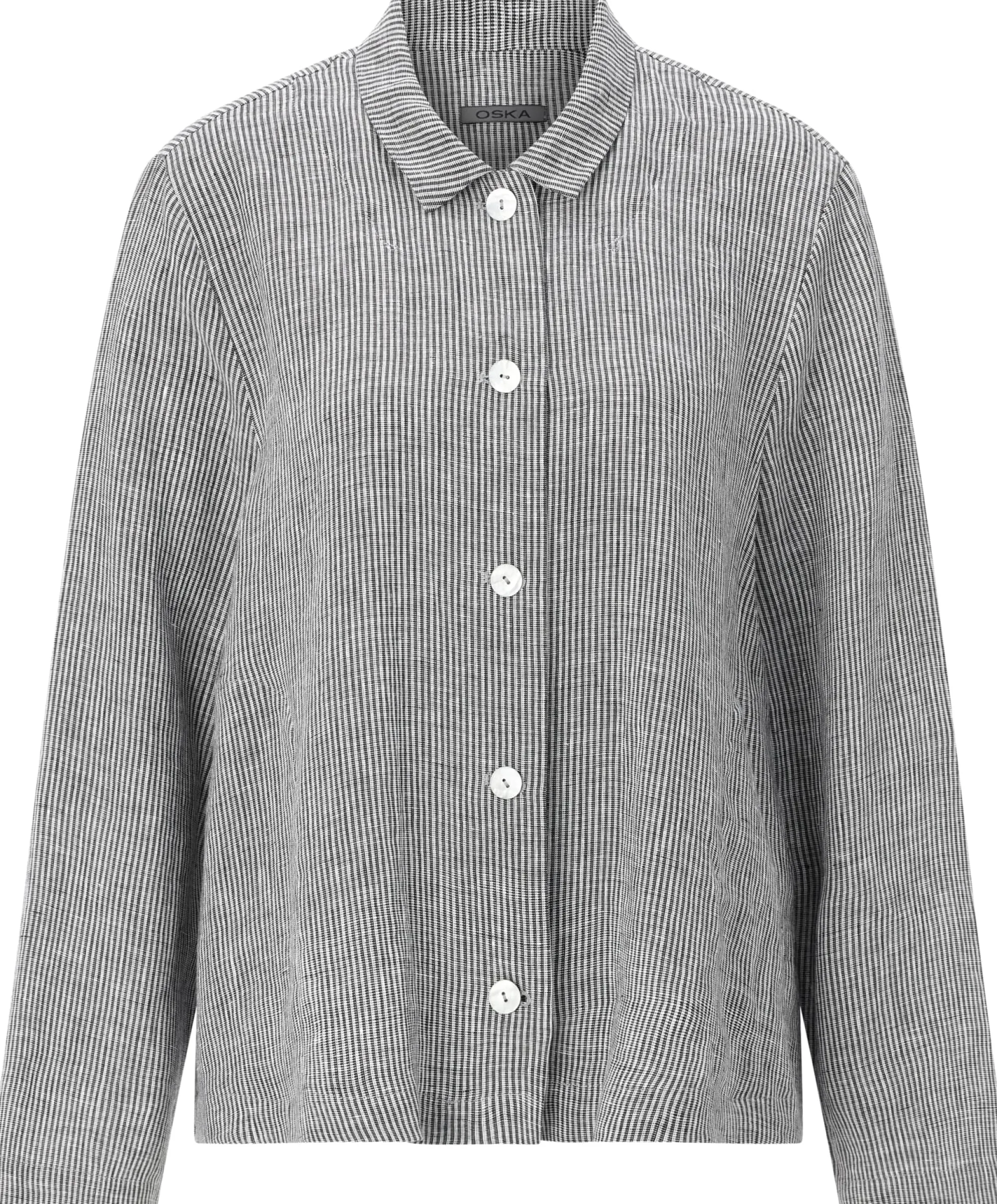 Jacken * Oska Damen-Leinenjacke gestreift