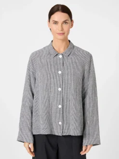 Jacken * Oska Damen-Leinenjacke gestreift