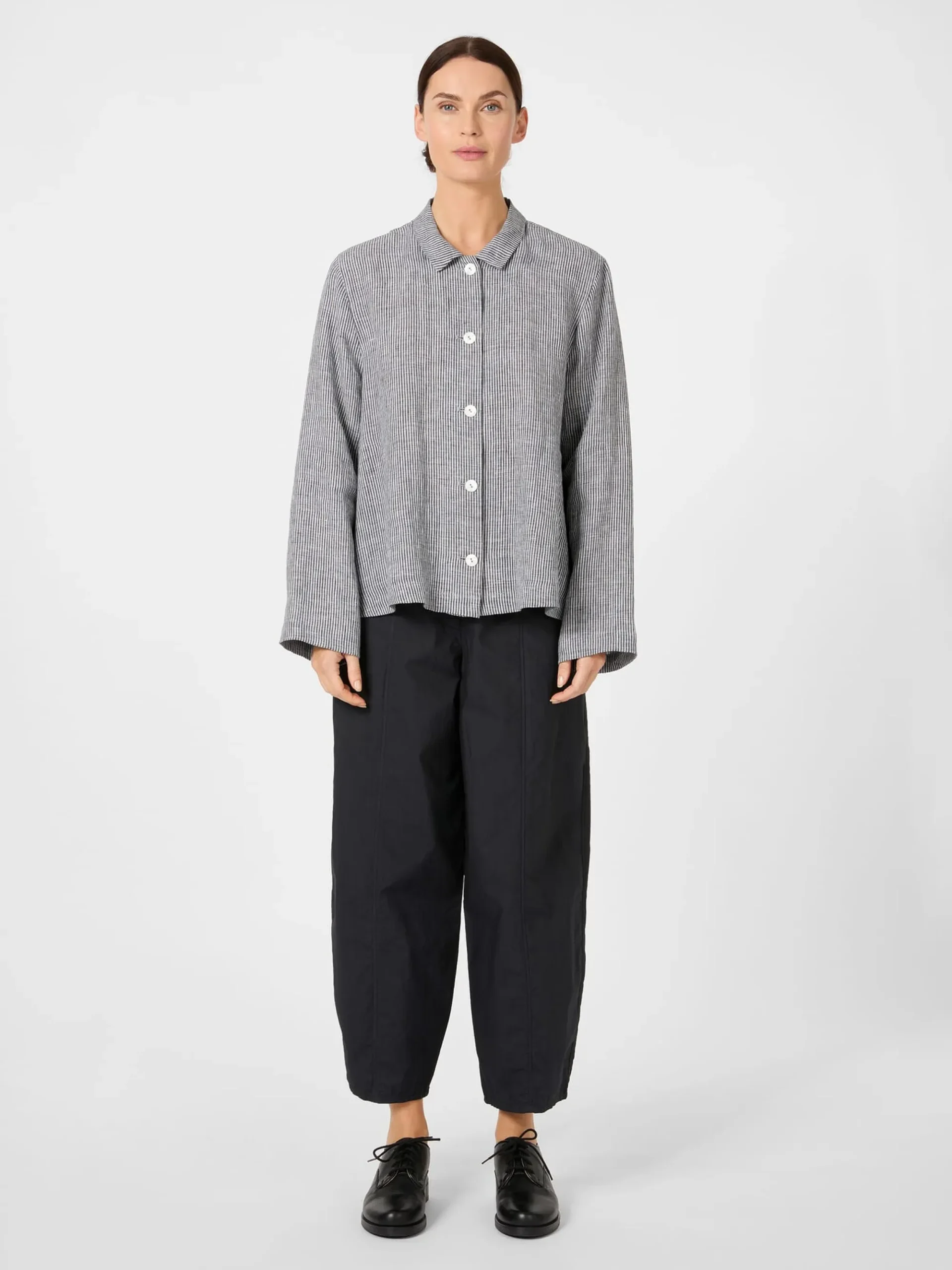 Jacken * Oska Damen-Leinenjacke gestreift
