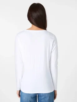 Shirts & Tops * LANIUS Damen-Longsleeve Rundhals Weiß