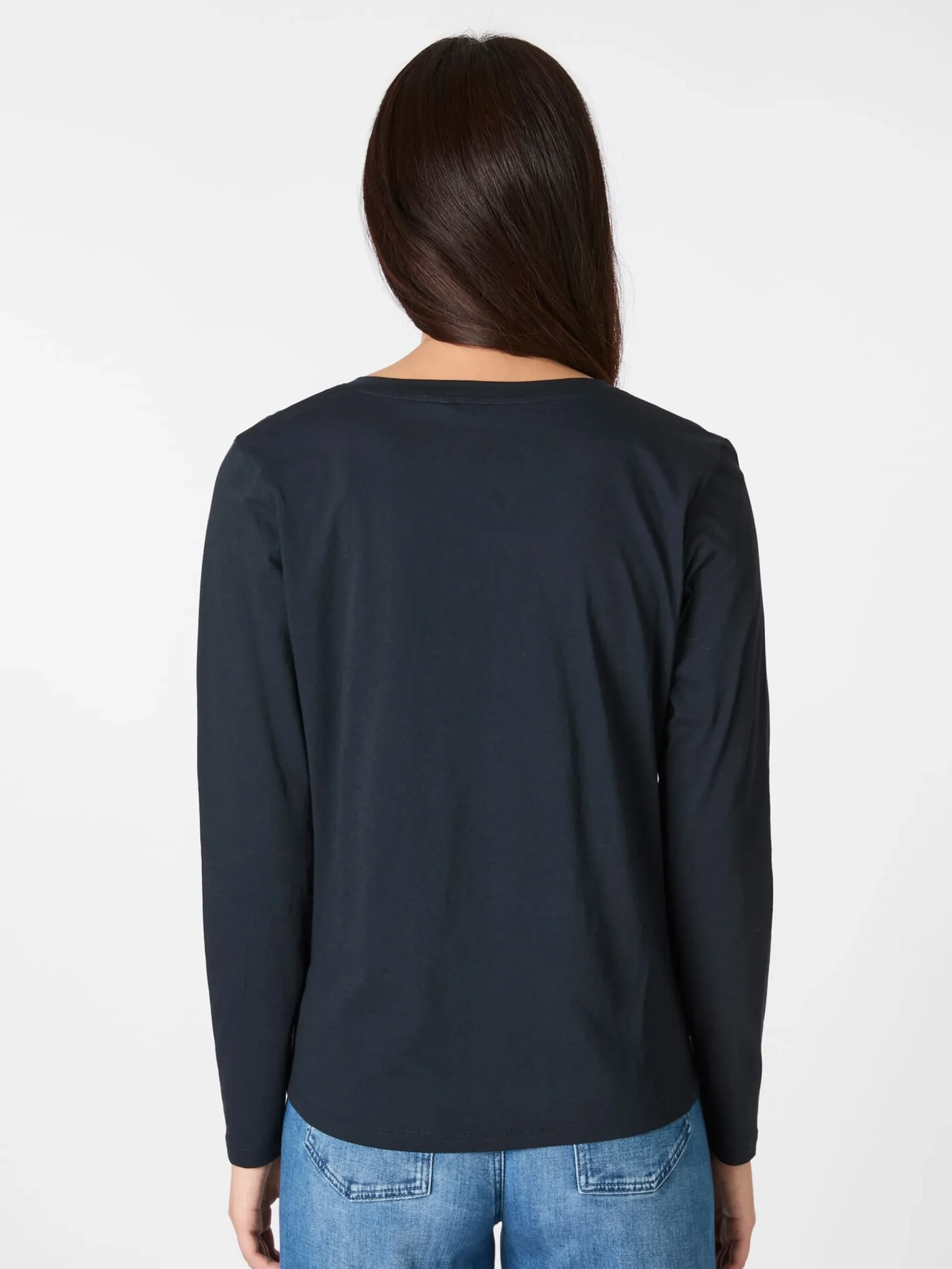 Shirts & Tops * LANIUS Damen-Longsleeve V-Ausschnitt Navy