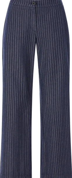 Hosen * LANIUS Damen-Marlenehose Nadelstreifen Navy