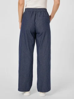 Hosen * LANIUS Damen-Marlenehose Nadelstreifen Navy