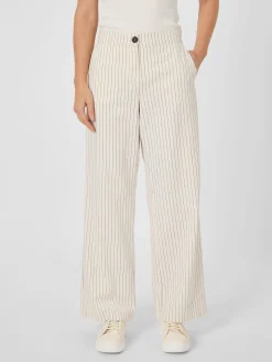Hosen * LANIUS Damen-Marlenehose Nadelstreifen Weiß